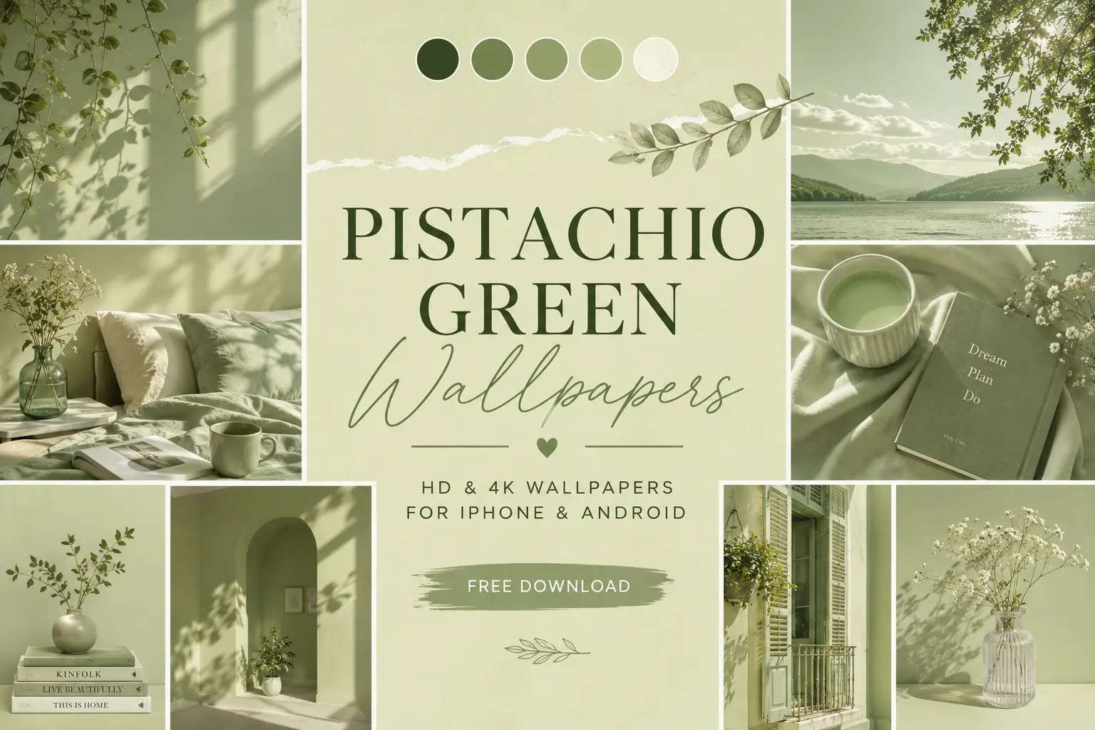 Pistachio Green Wallpapers
