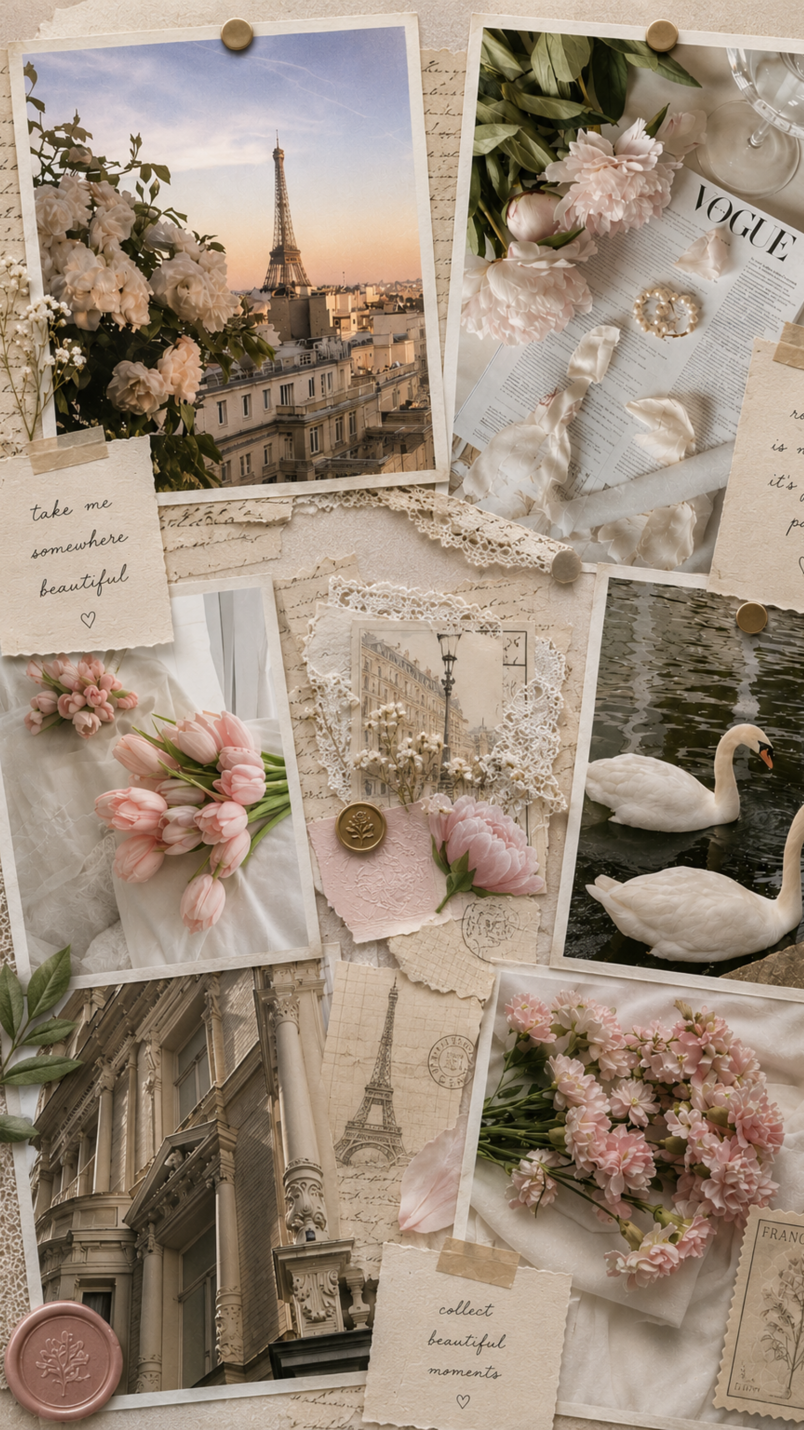 French Garden Diary Aesthetic Moodboard - Avenlly