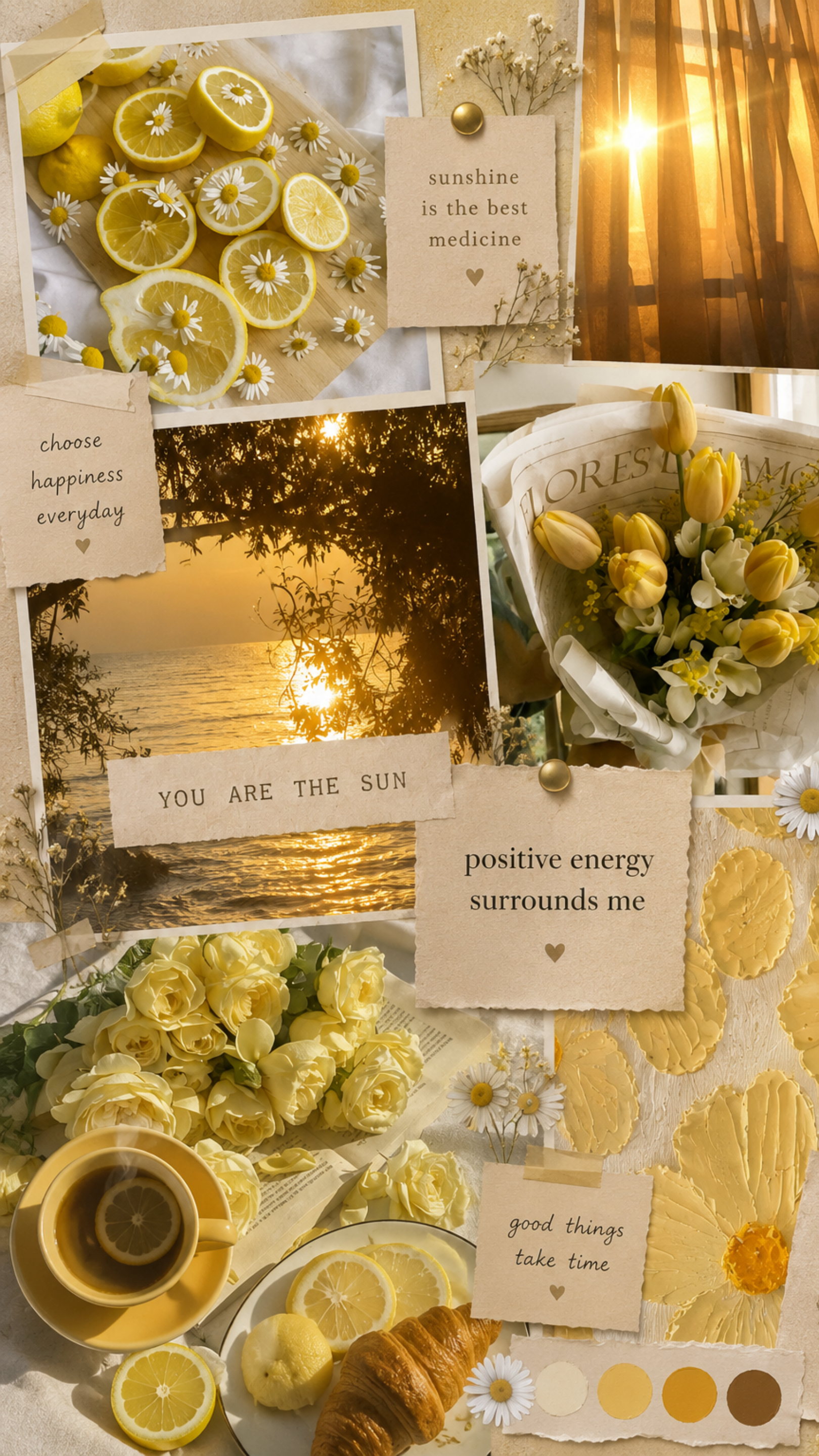 Golden Hour Bliss Aesthetic Moodboard - Avenlly