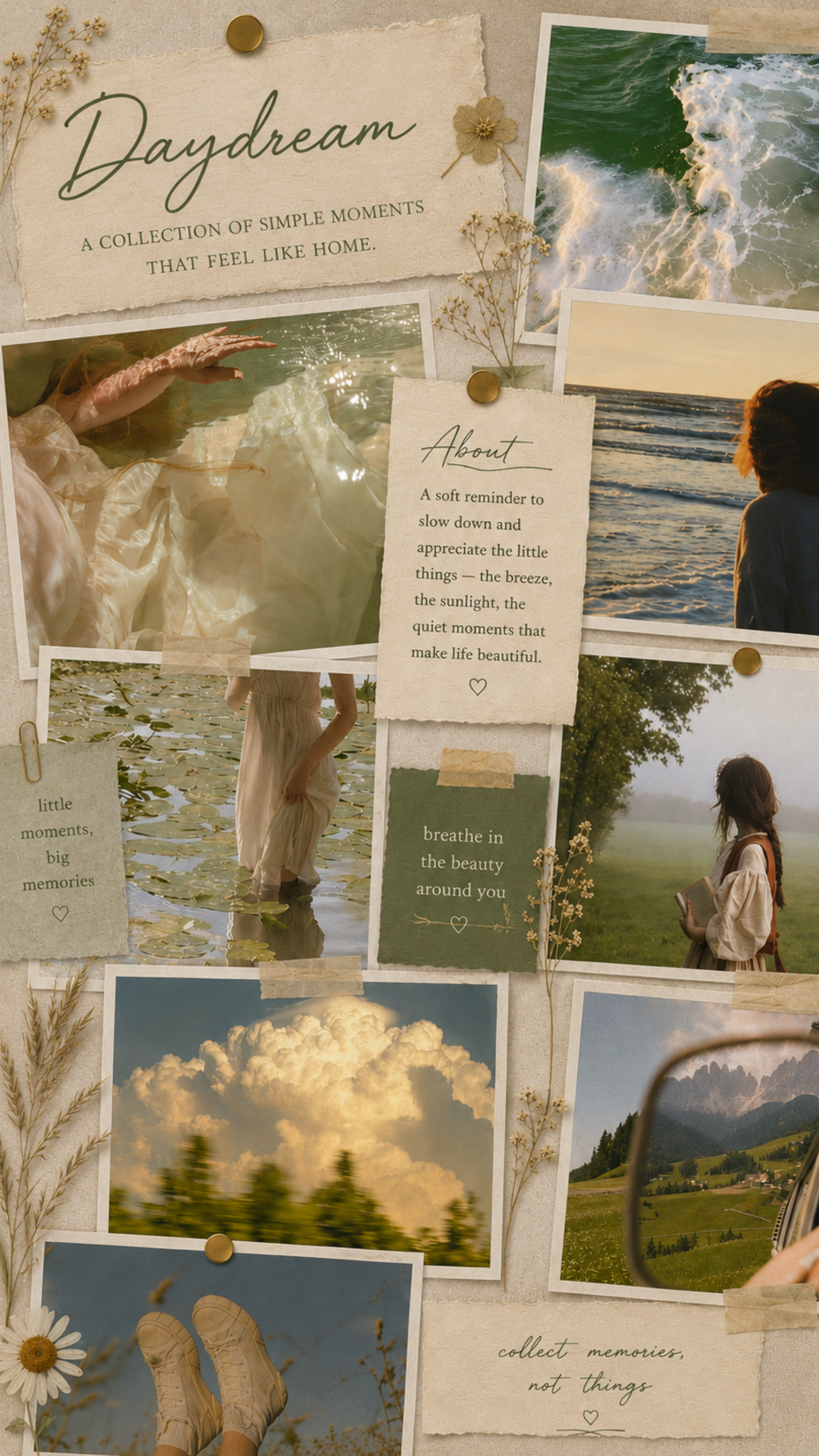 Golden Daydreams Aesthetic Moodboard - Avenlly