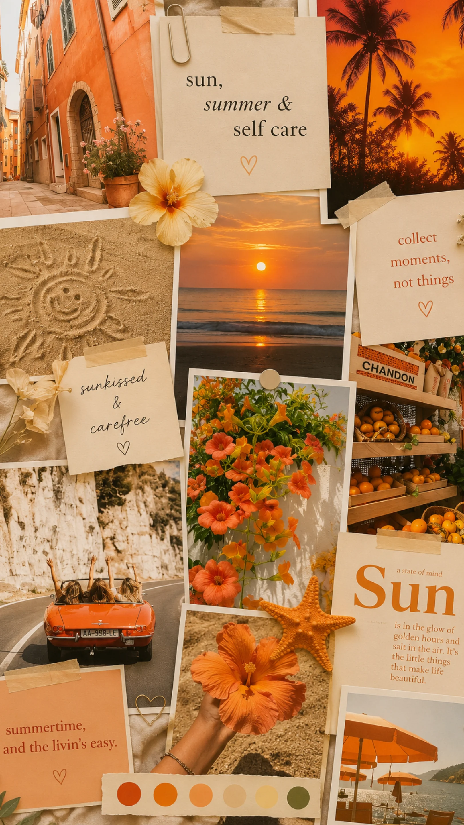 Endless Sunshine Aesthetic Moodboard aesthetic moodboard