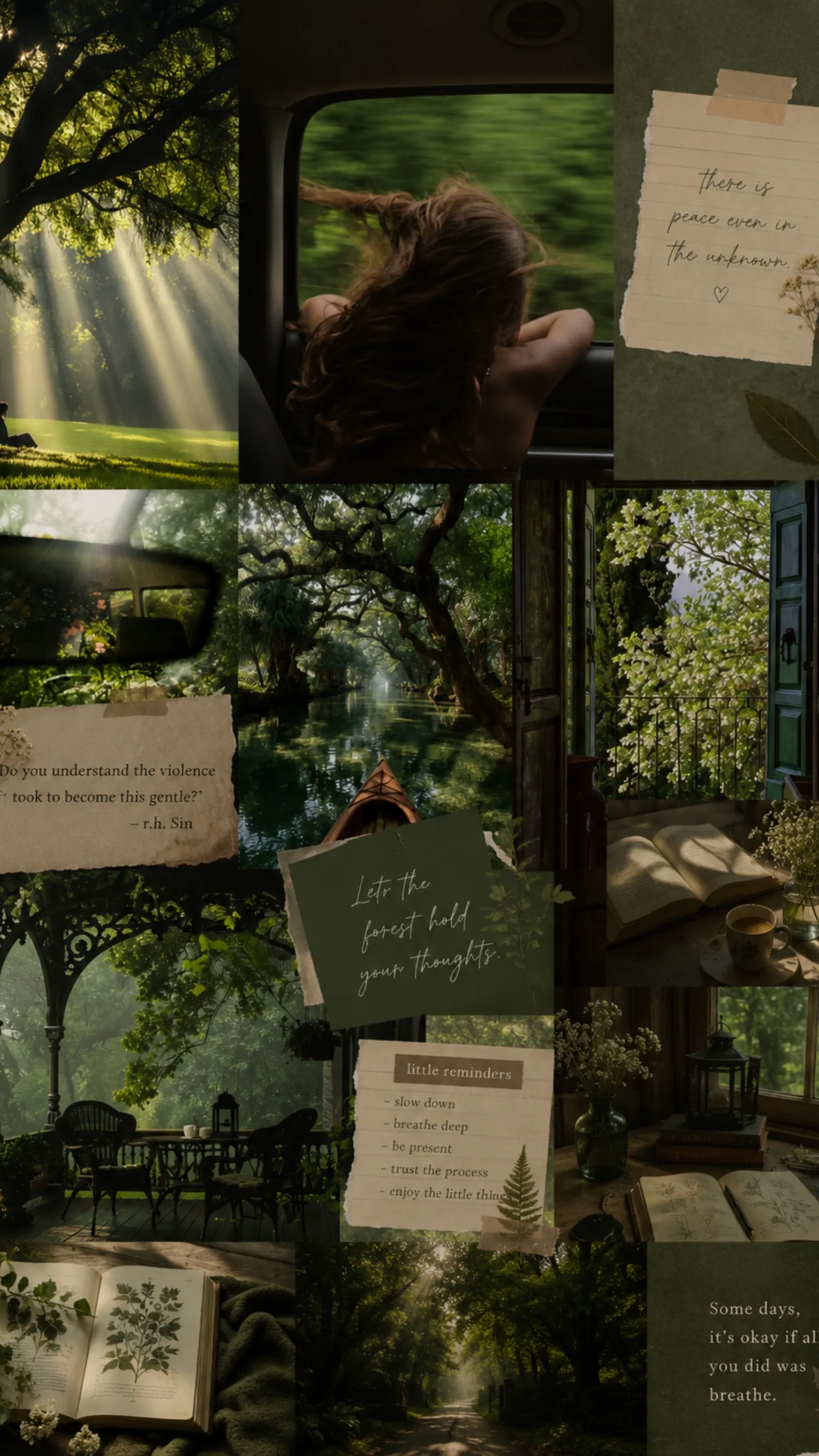 Whispers of the Forest Moodboard aesthetic moodboard