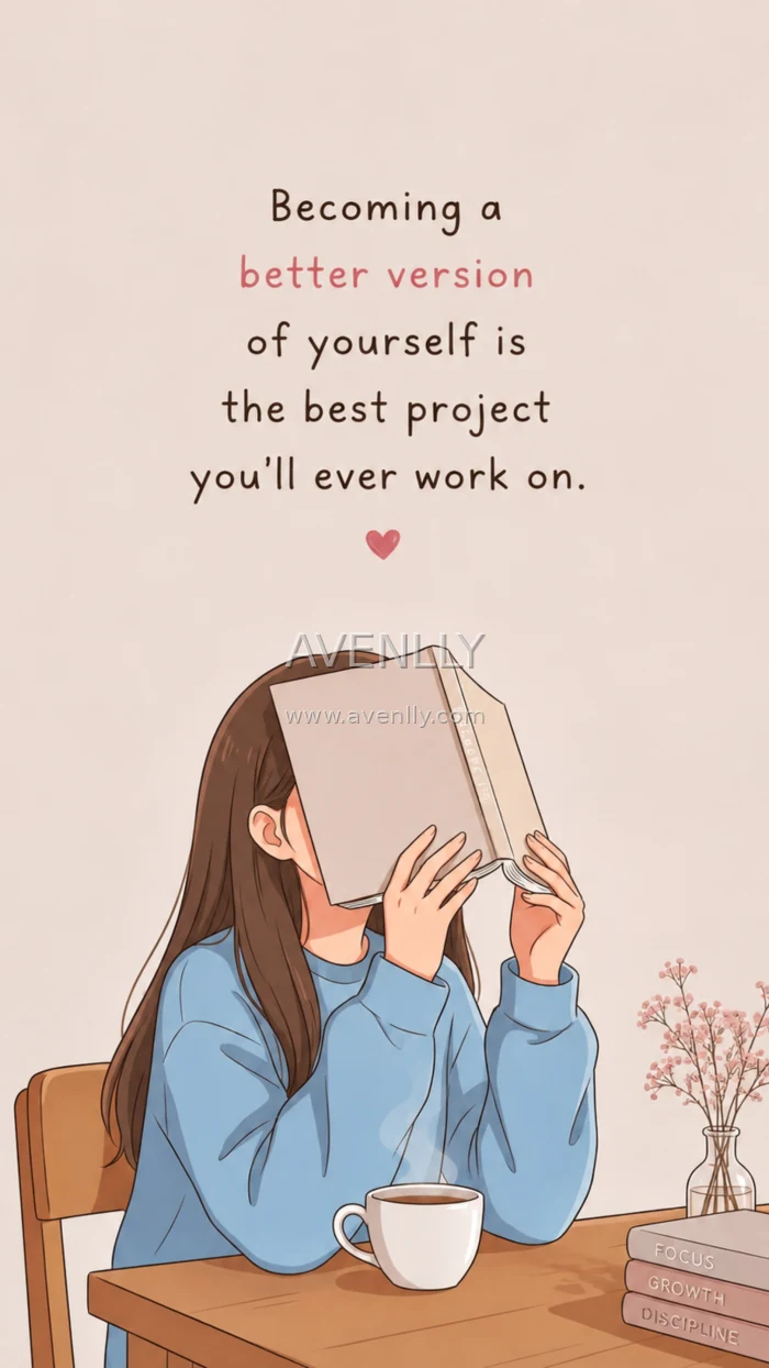 Becoming a Better Version of Yourself Wallpaper | Motivational Aesthetic Phone Background