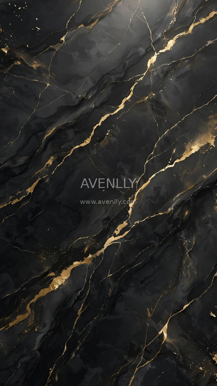 Black & Gold Marble Wallpaper | Luxury Abstract Stone 4K