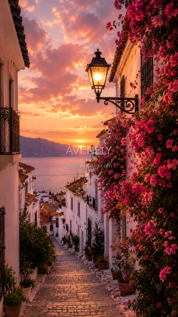 Blooming European Street Wallpaper | Romantic Travel Aesthetic (4K)