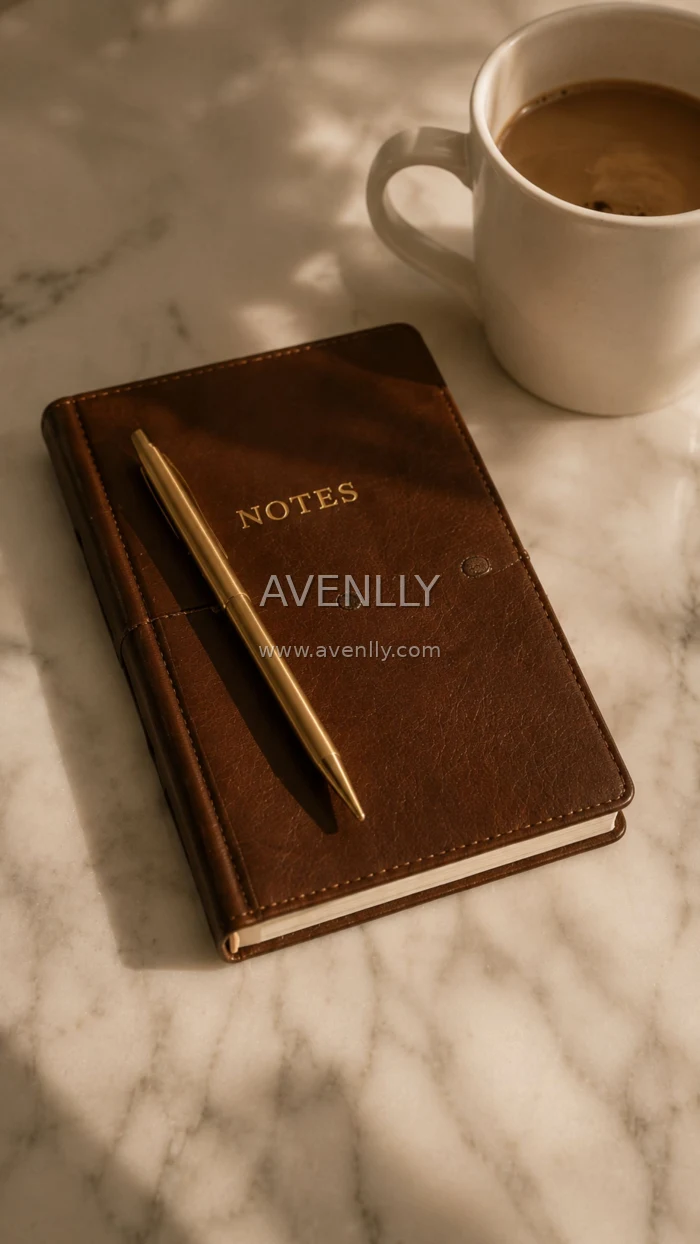 Brown Notebook Minimal Aesthetic Wallpaper
