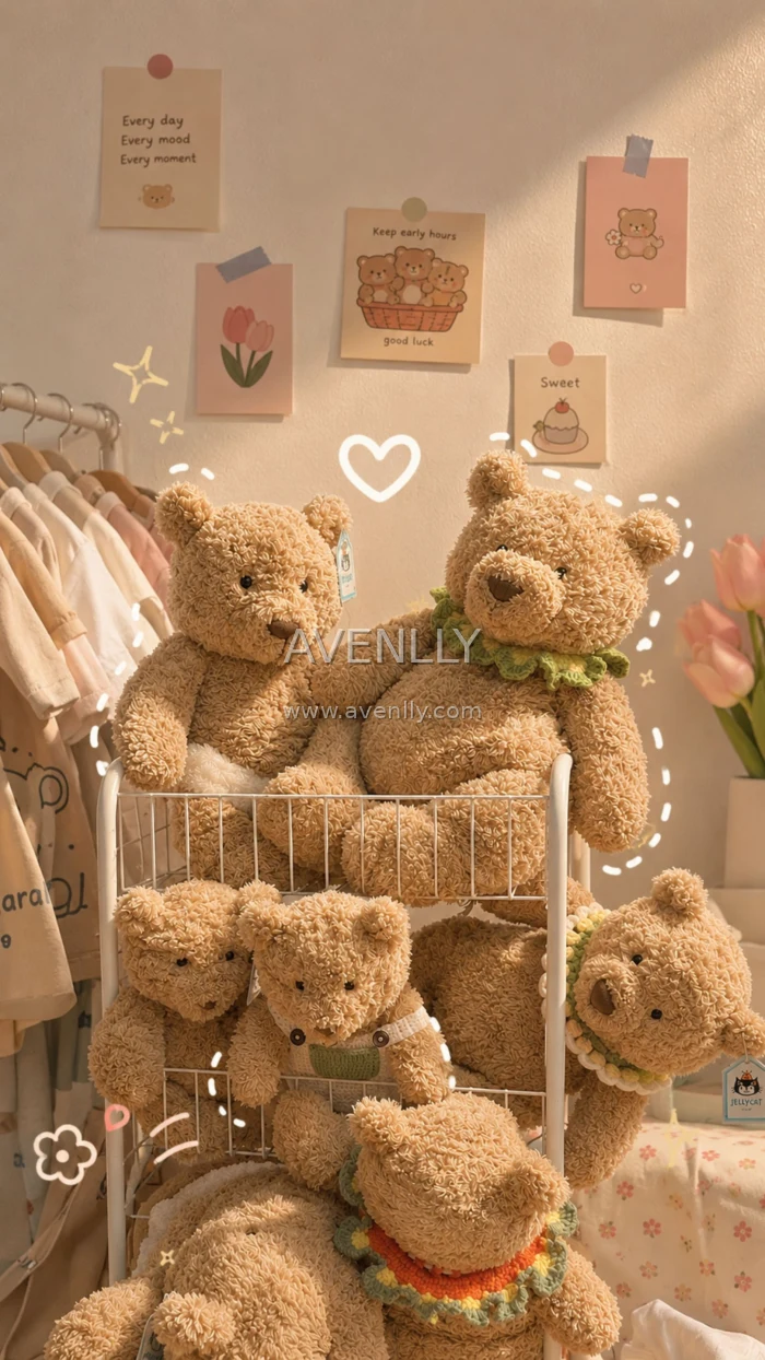 Cozy Teddy Bear Aesthetic Wallpaper