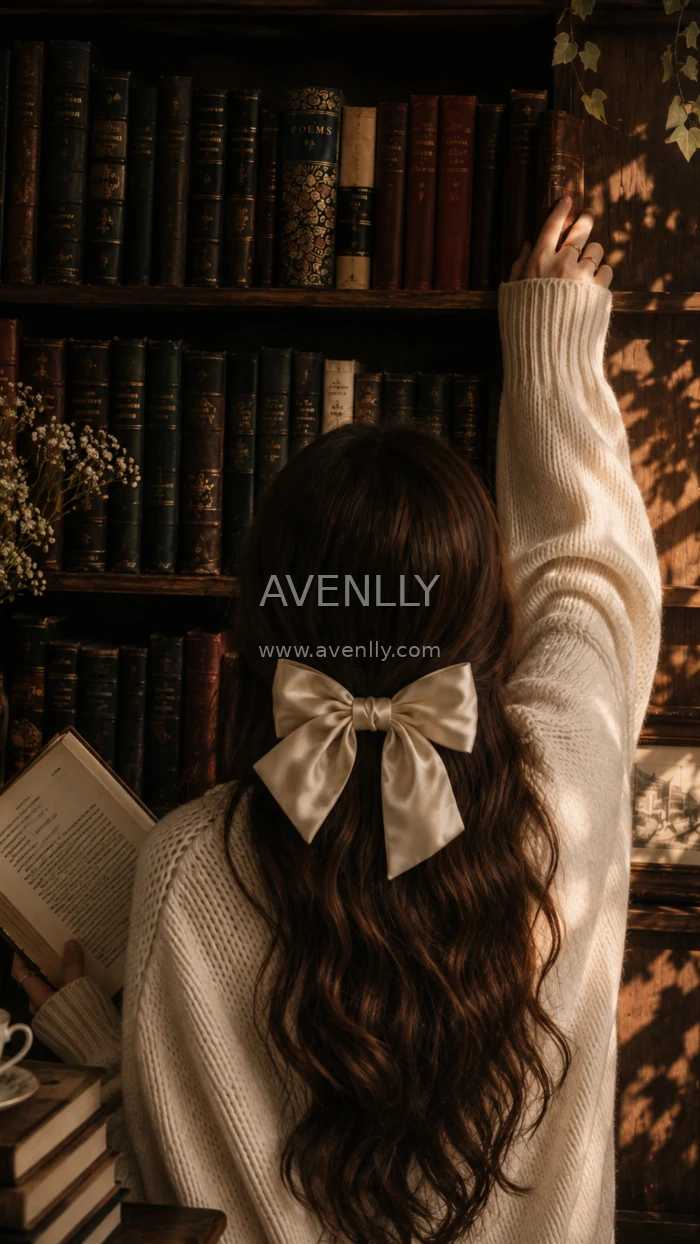 Cozy Vintage Library Aesthetic Wallpaper