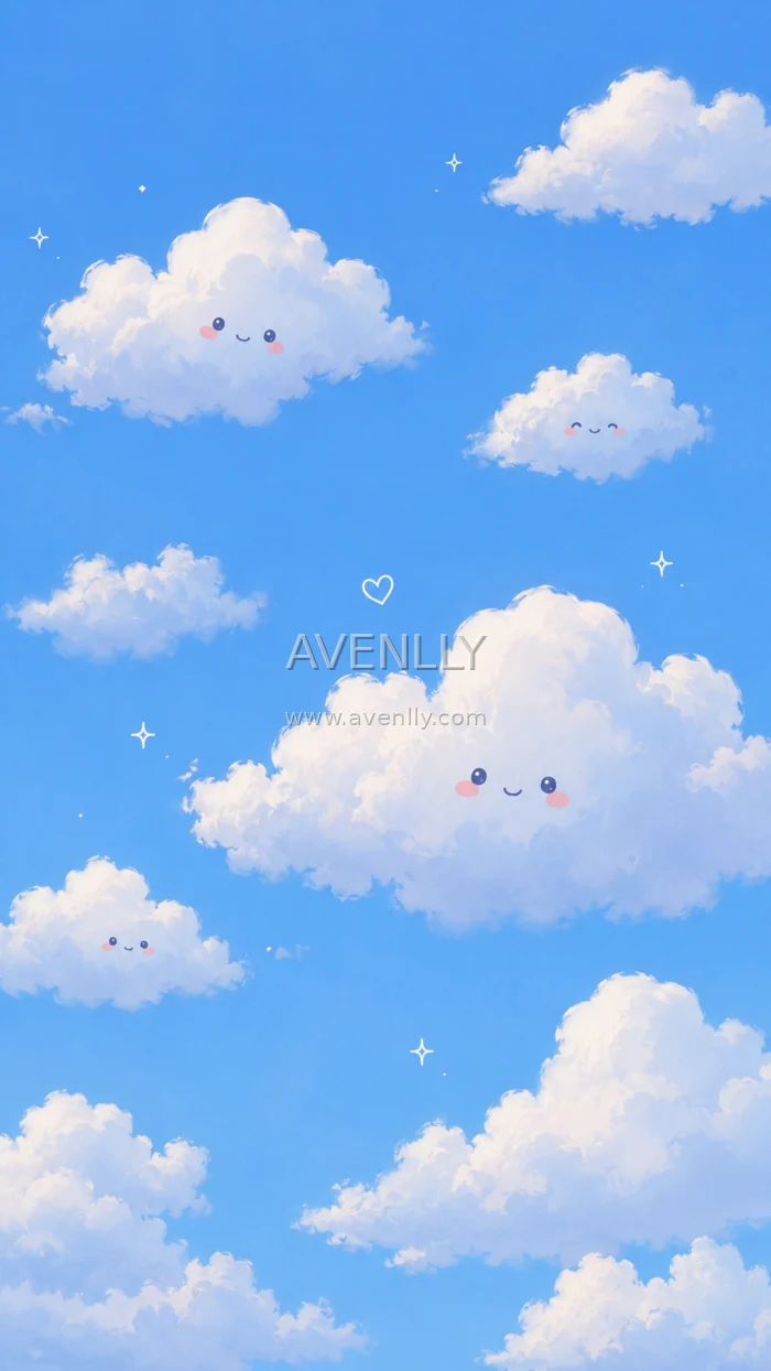Cute Cloud Blue Sky Aesthetic Wallpaper