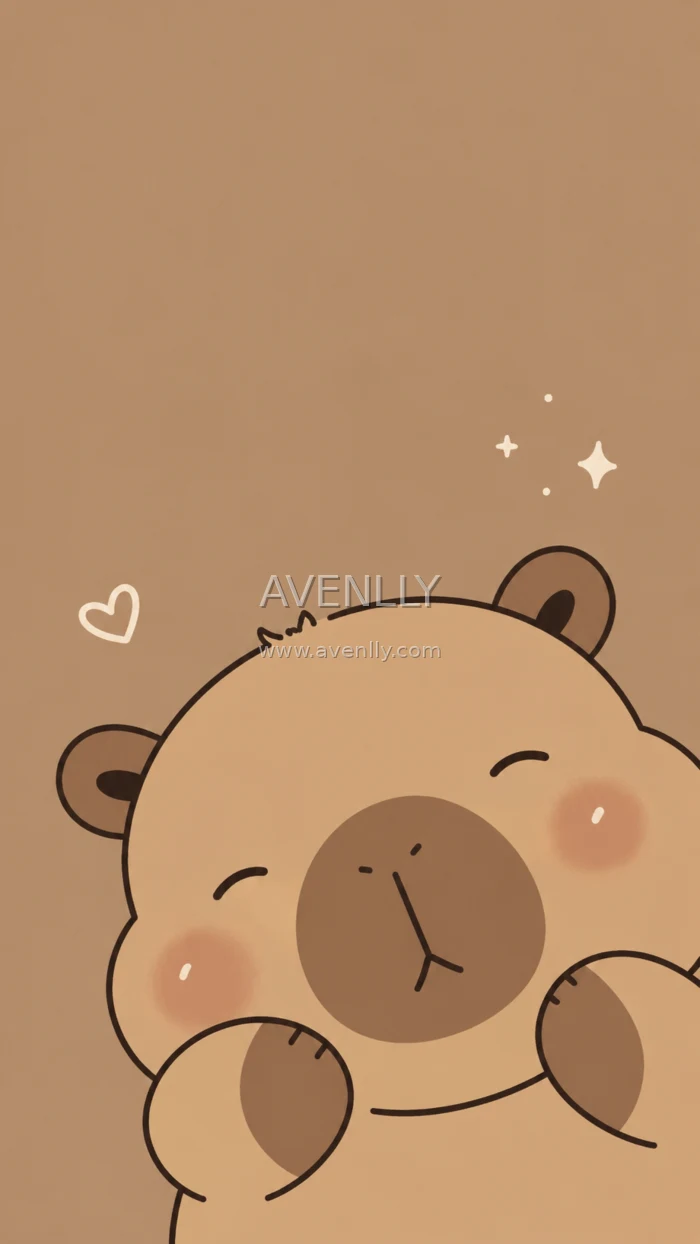 Cute Kawaii Bear Aesthetic Wallpaper 4K