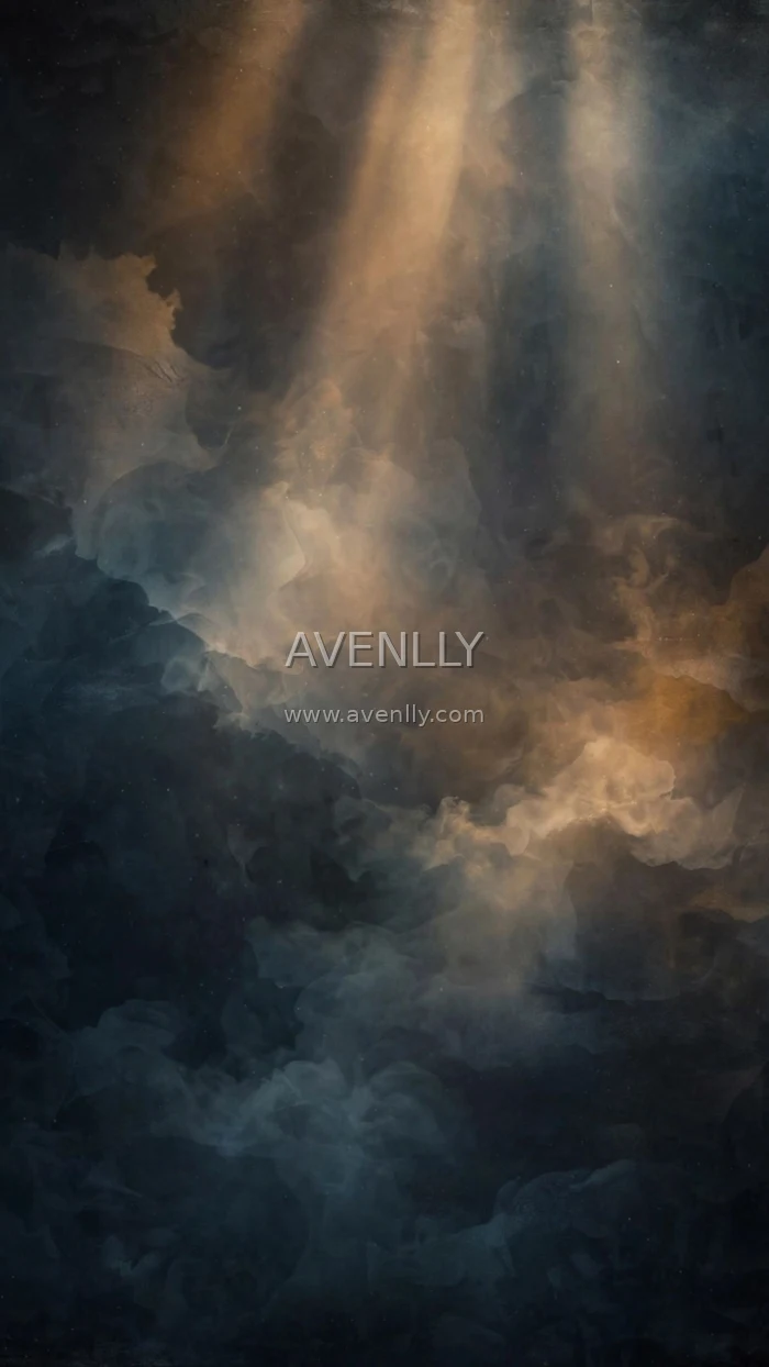 Dark Ethereal Abstract Wallpaper | Golden Light & Smoky Texture 4K