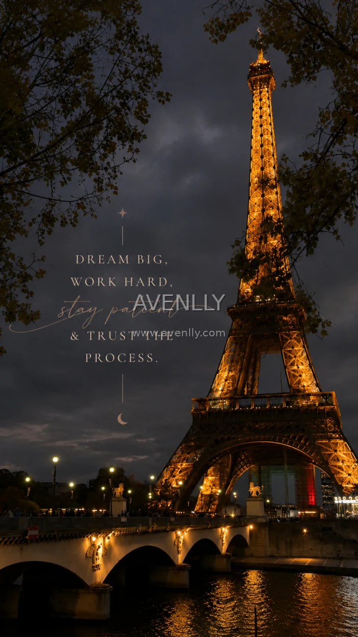 Dream Big Eiffel Tower Wallpaper HD
