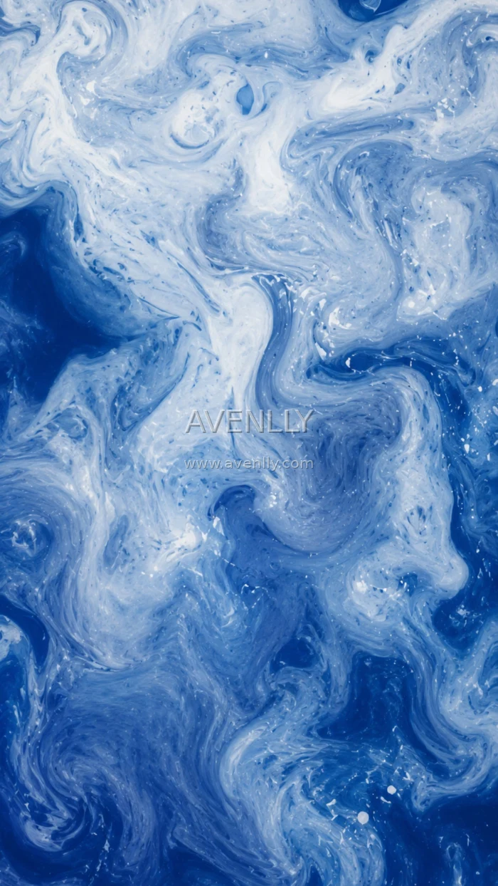 Dreamy Blue Abstract Swirl Wallpaper