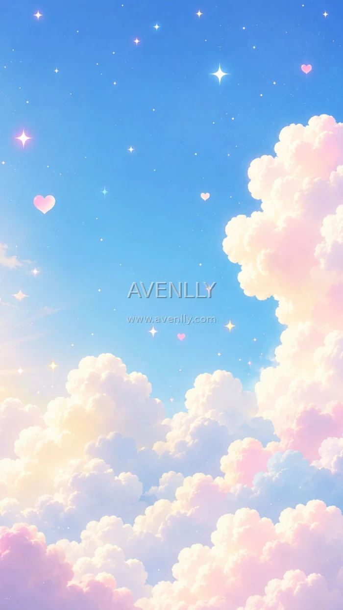 Dreamy Pastel Clouds Sky Wallpaper