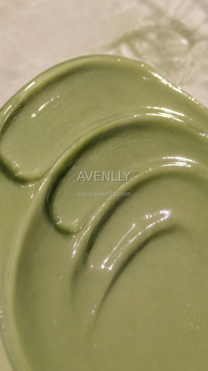 Glossy Green Gel Texture Aesthetic Wallpaper