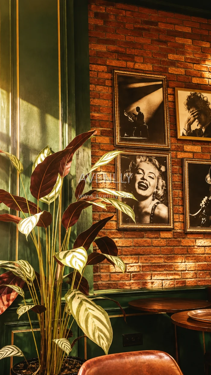 Golden Café Corner Vintage Aesthetic Wallpaper HD