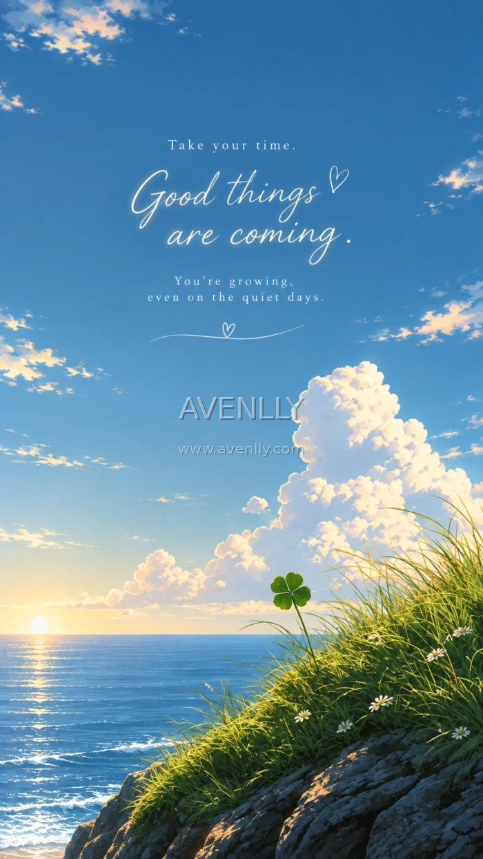 Good Things Are Coming Quote Wallpaper 4K