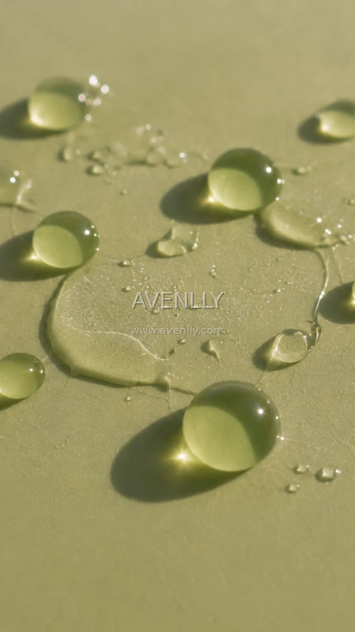 Green Water Droplets Minimal Aesthetic Wallpaper