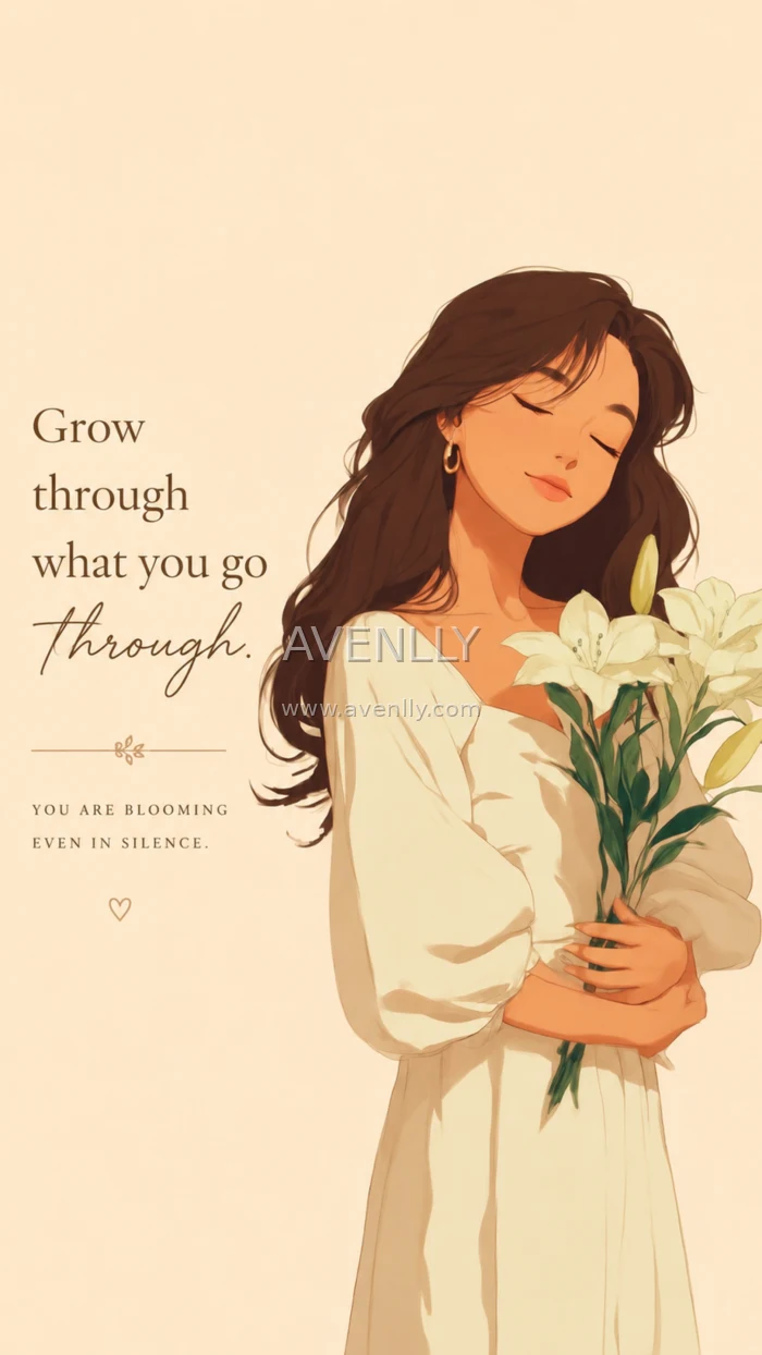 Grow Through Minimal Aesthetic Motivation Wallpaper 4K