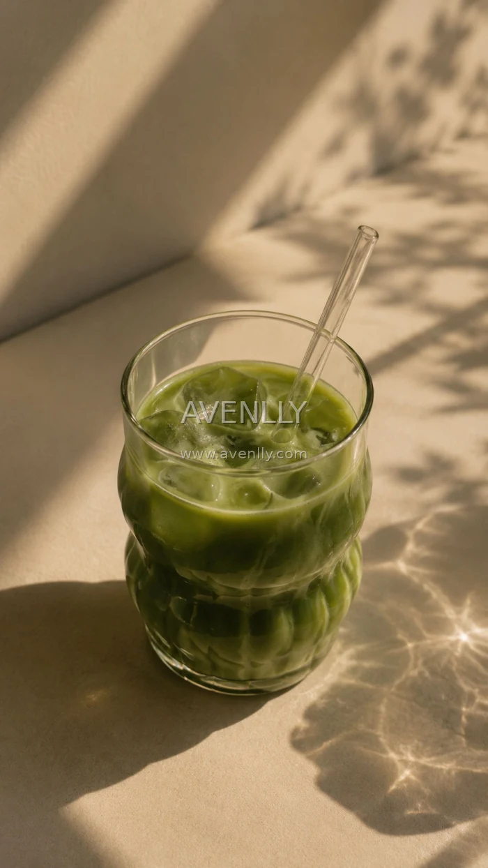 Iced Matcha Green Aesthetic Wallpaper