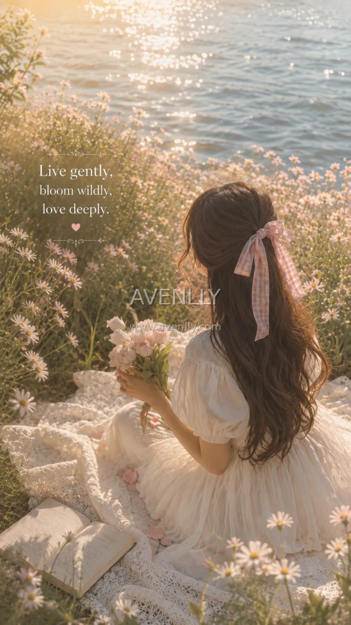 Live Gently, Bloom Wildly Aesthetic Wallpaper HD