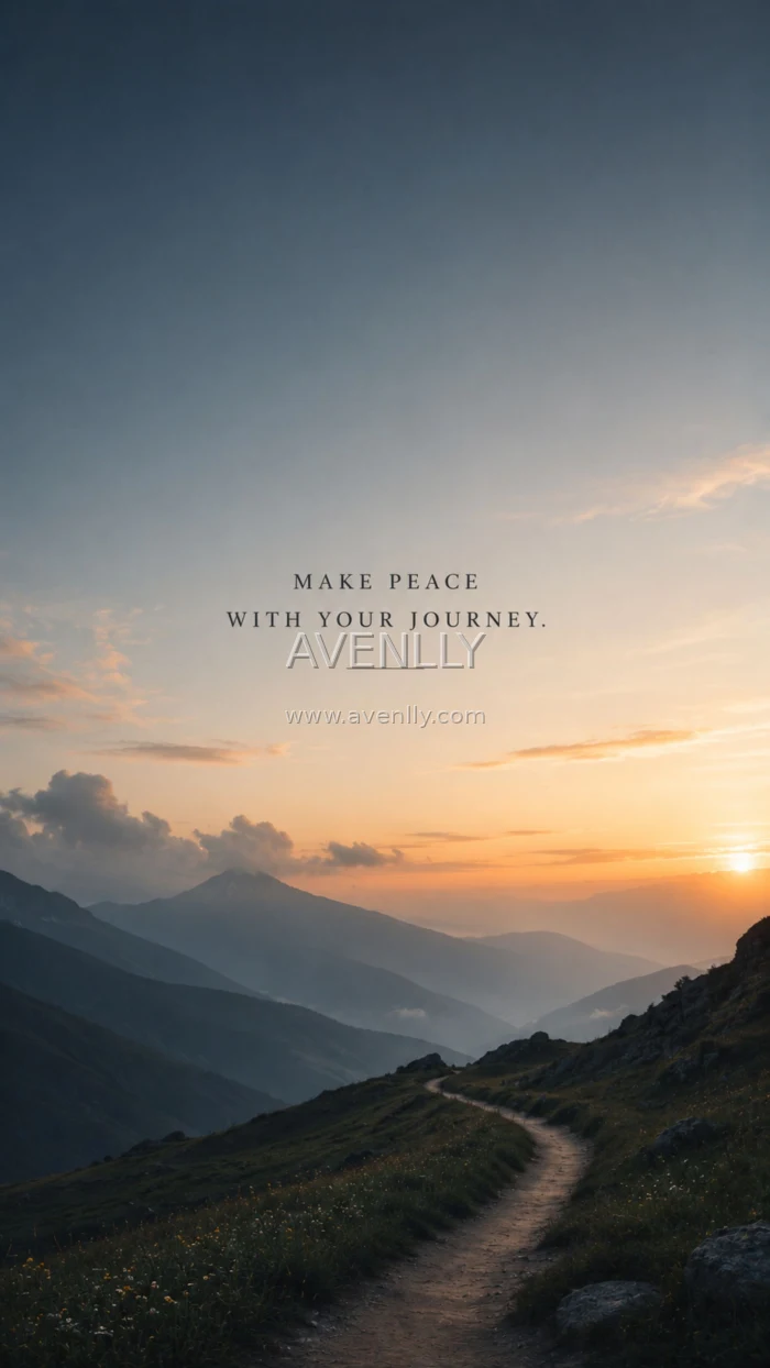 Make Peace With Your Journey – Inspirational Mountain Wallpaper