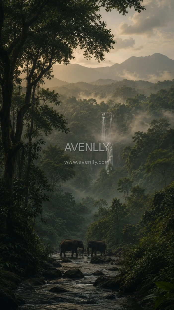 Mystic Jungle Waterfall | Cinematic Nature 4K Wallpaper