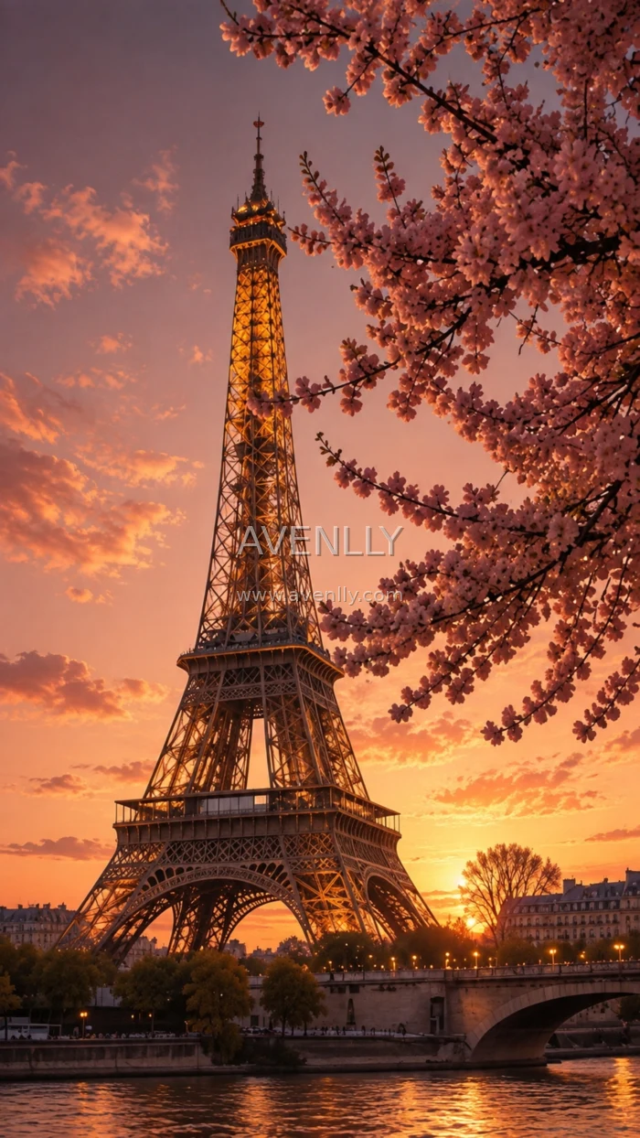 Paris Spring Aesthetic Phone Background HD