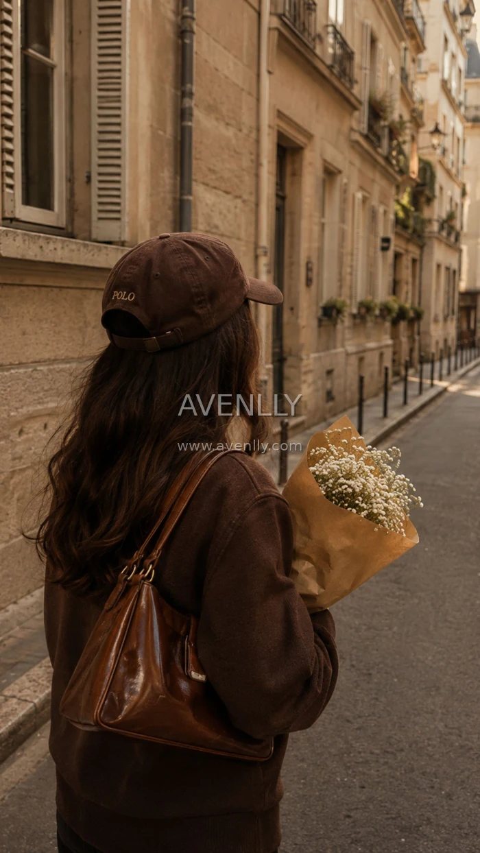 Paris Street Girl Aesthetic Wallpaper