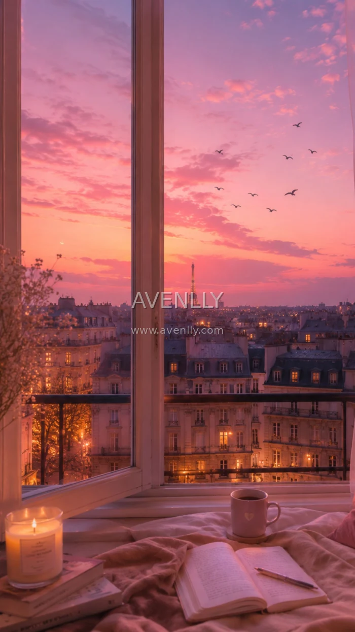 Paris Twilight Dreams Aesthetic Wallaper HD