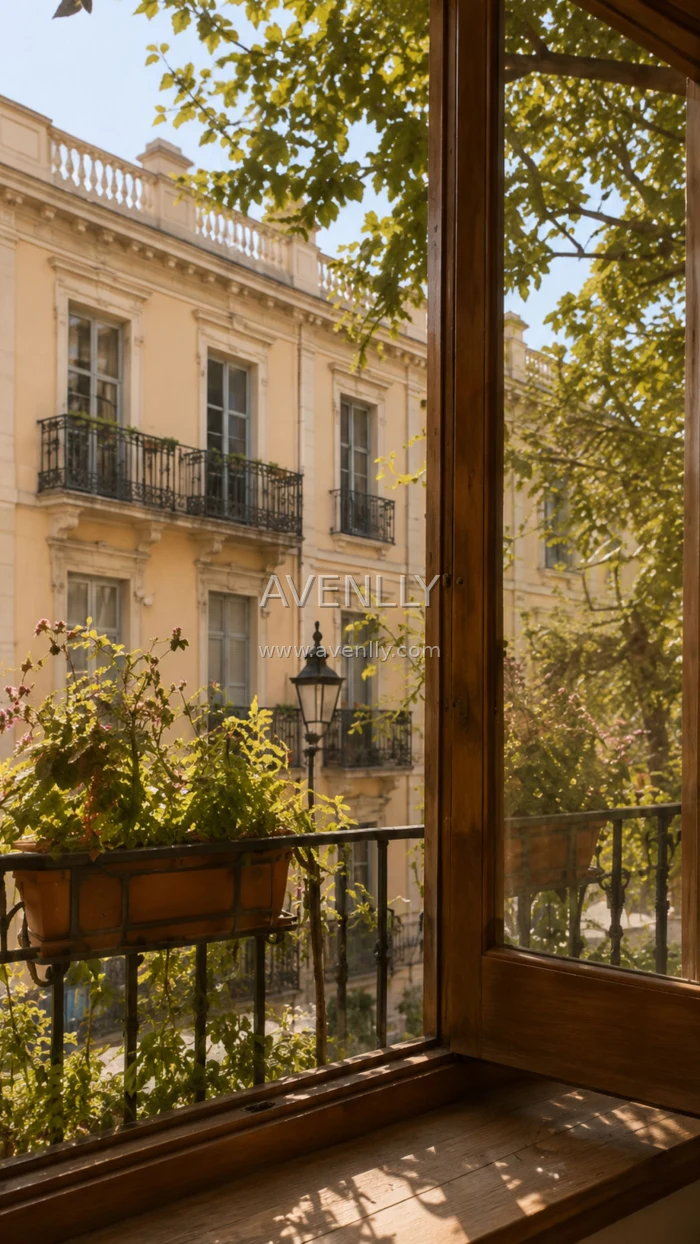 Paris Window View Aesthetic Wallpaper