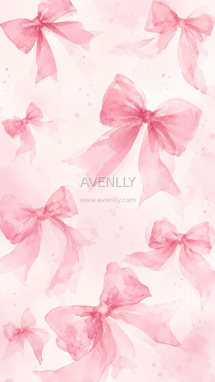 Pink  Bow Aesthetic Wallpaper HD