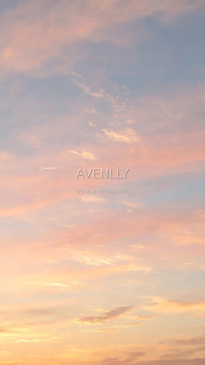 Soft Pastel Golden Hour Sky Aesthetic 4K Wallpaper
