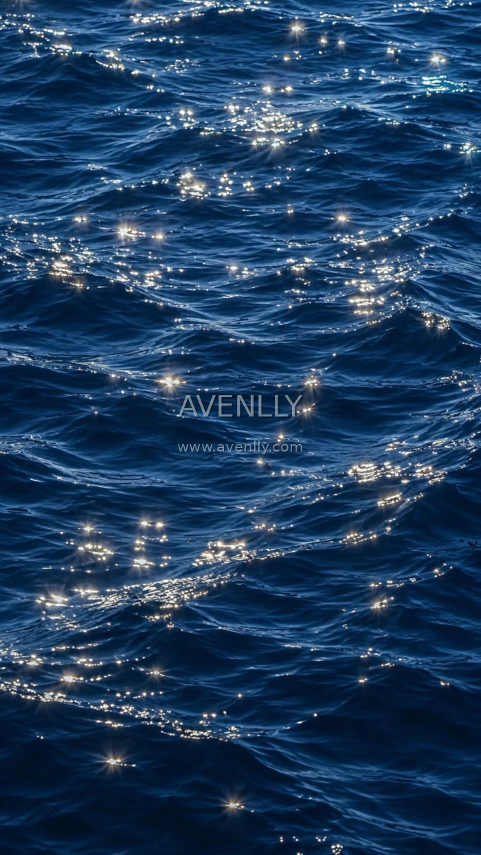 Sparkling Blue Ocean Aesthetic Wallpaper