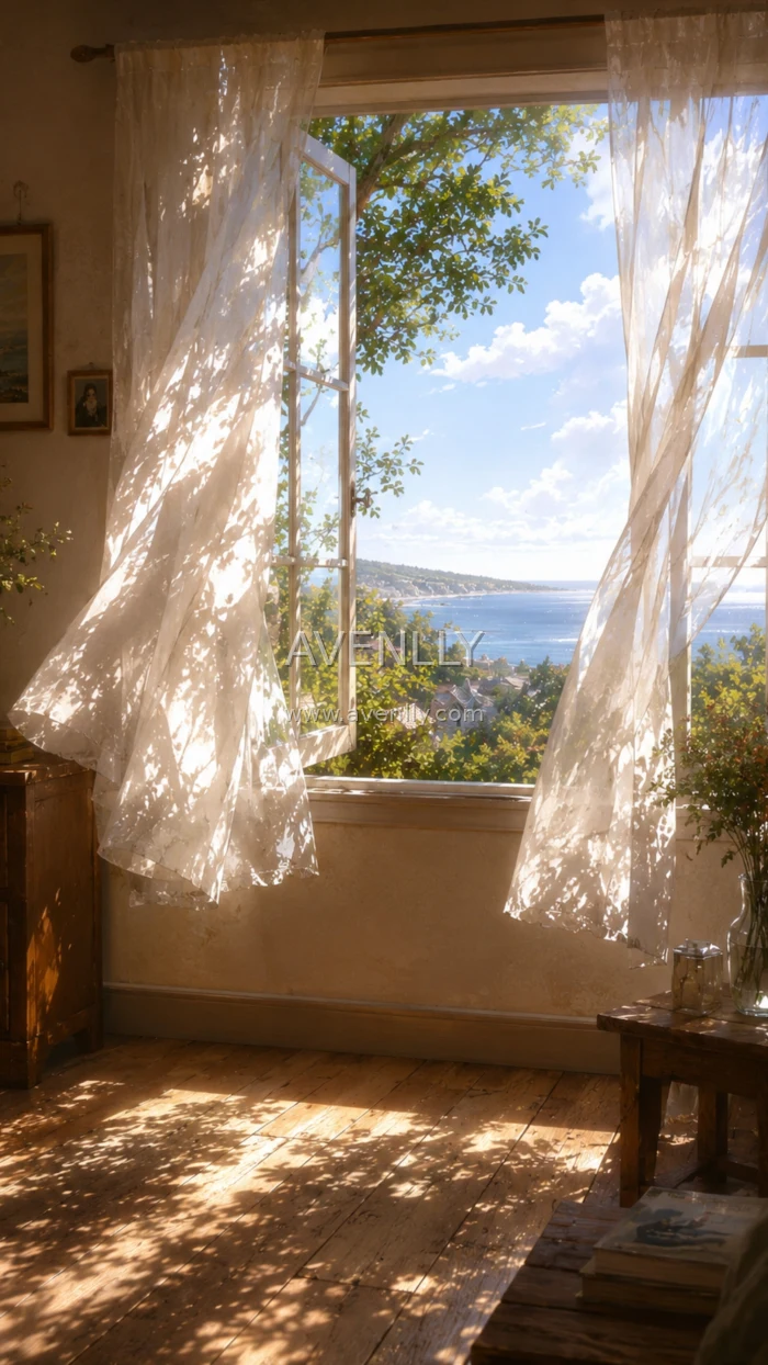 Sunlit Window View Aesthetic Wallpaper HD