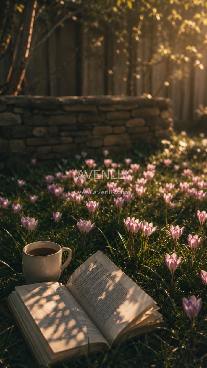 The Reader's Garden Wallpaper Aesthetic 4K