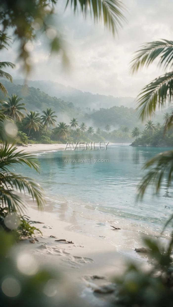 Tropical Paradise Beach - Avenlly Premium Cinematic Beach Wallpaper
