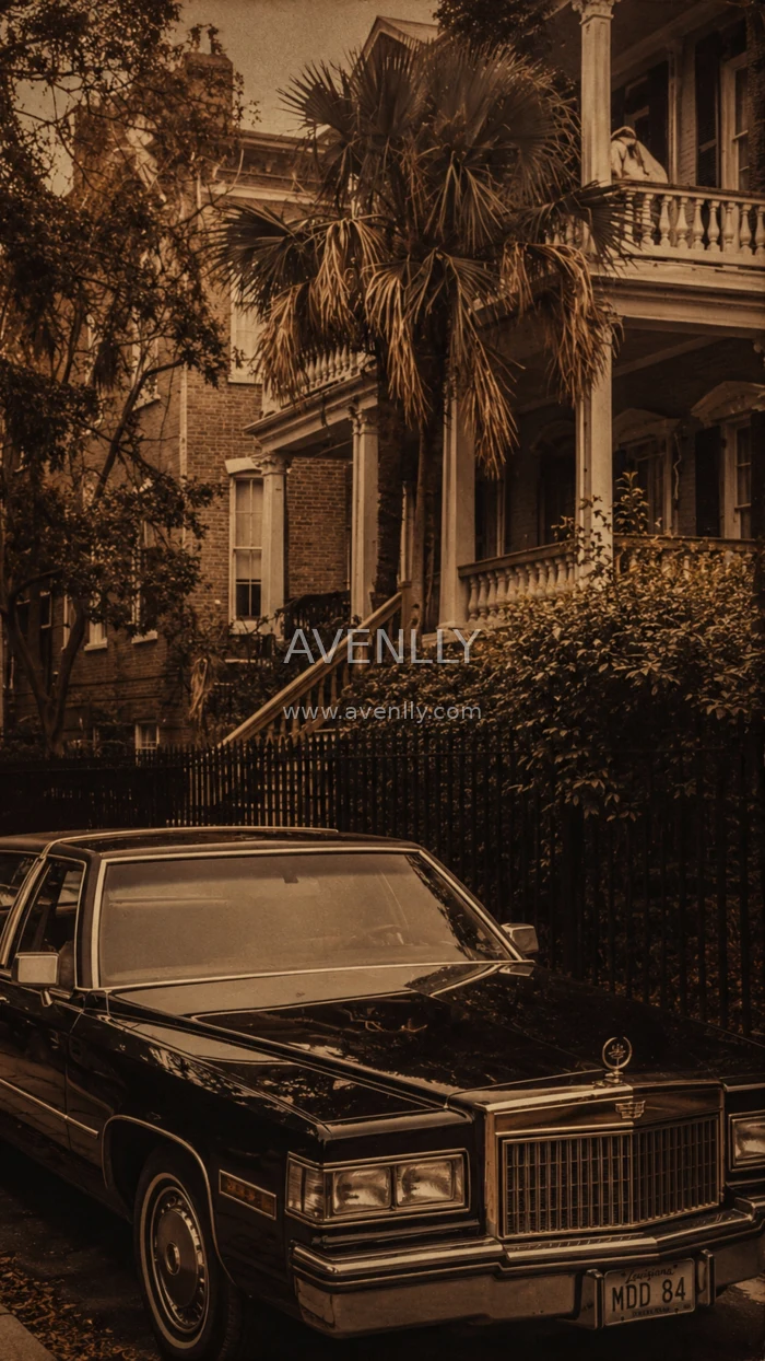 Vintage Classic Car Street Aesthetic Wallpaper
