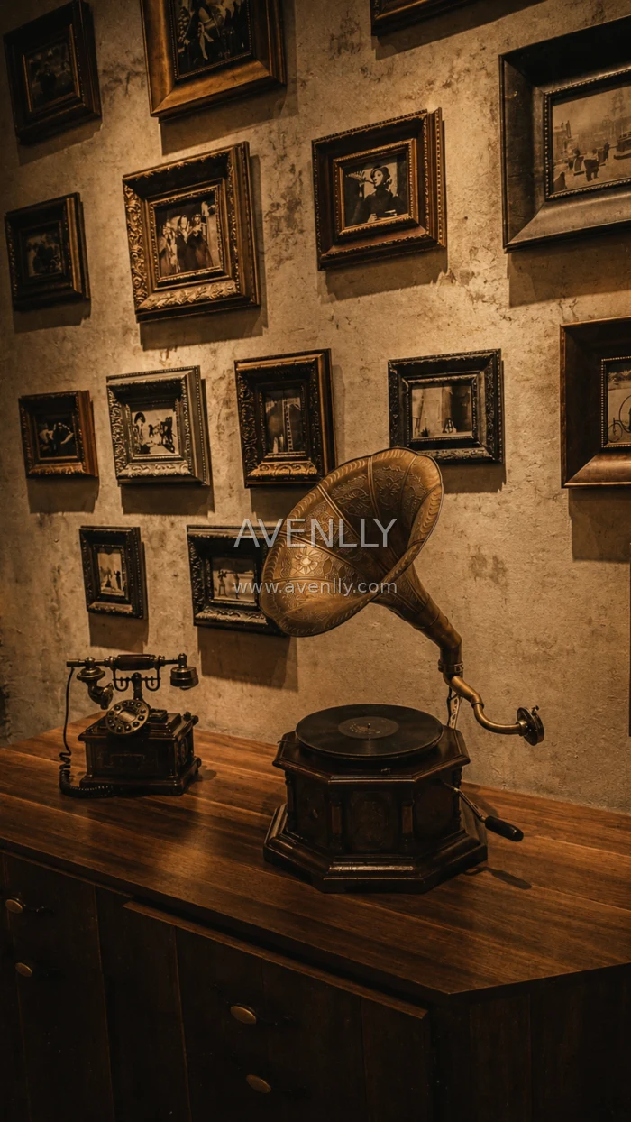 Vintage Gramophone Aesthetic Wallpaper