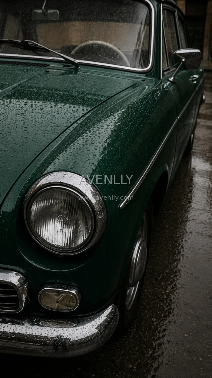 Vintage Green Car Wallpaper | Luxury Classic Aesthetic