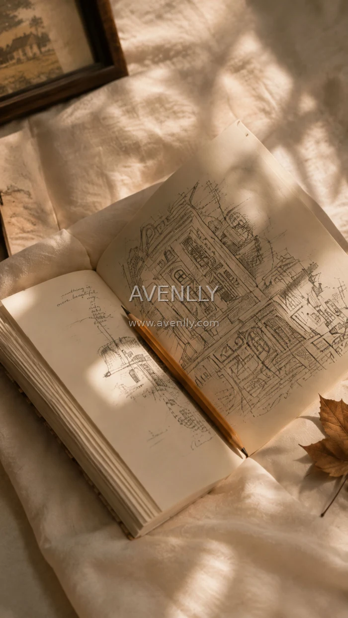 Vintage Sketchbook Aesthetic Wallpaper