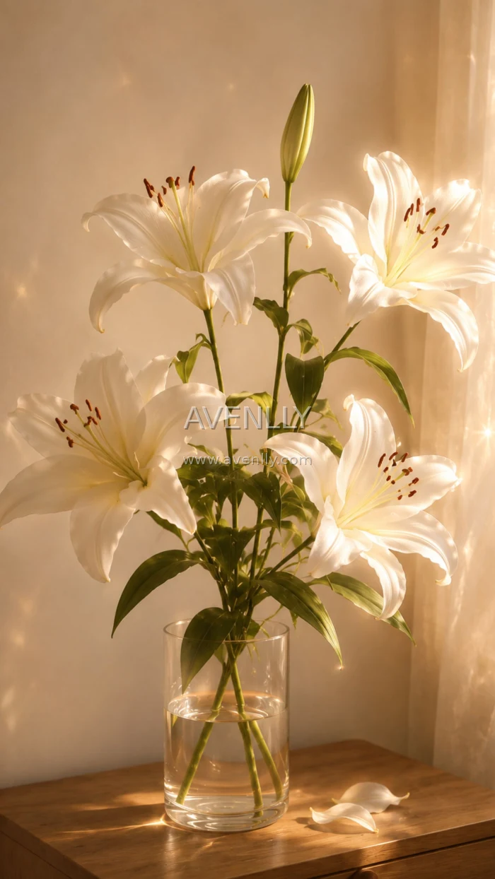White Lily Aesthetic Wallpaper 4K