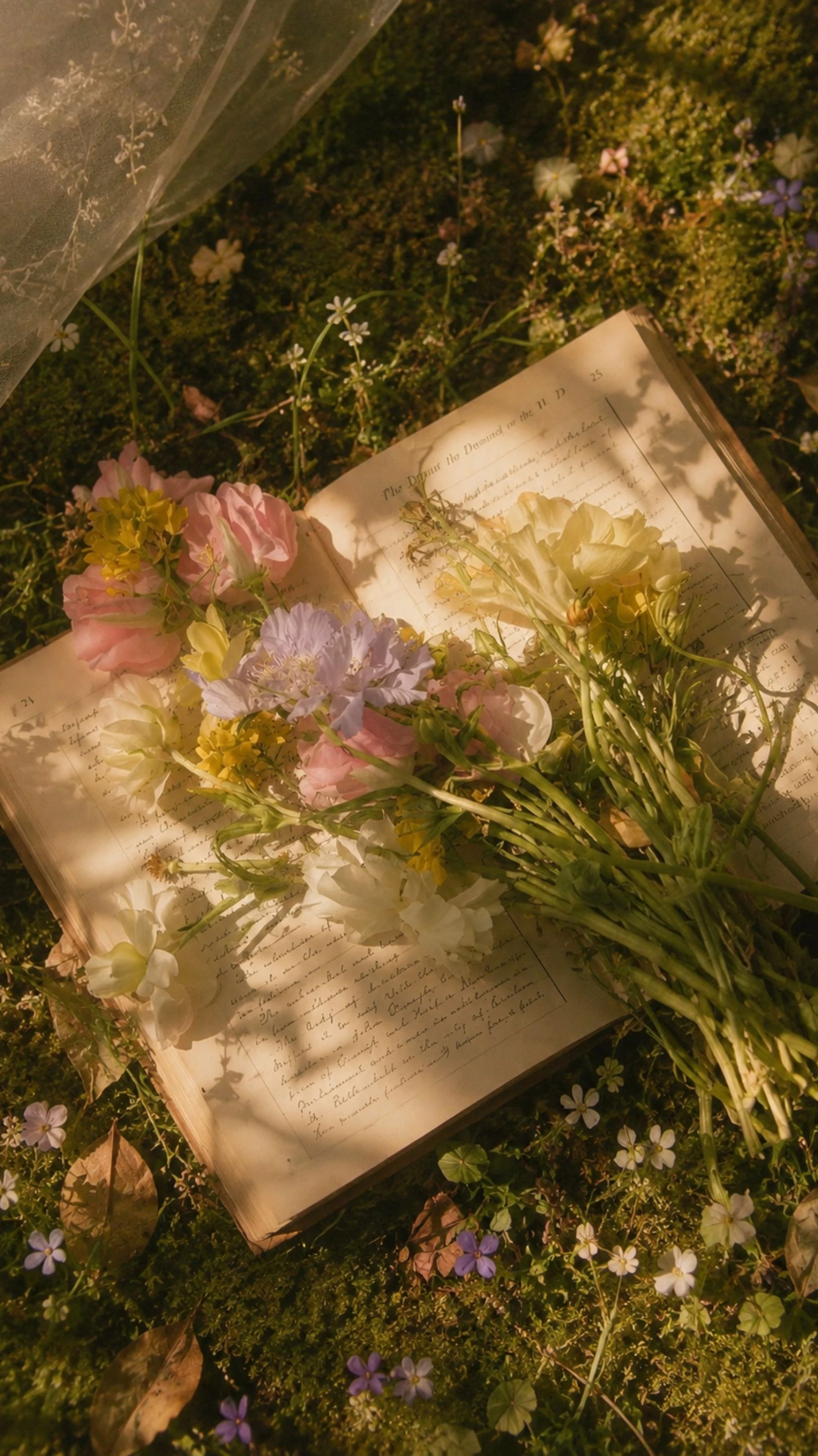 Blooming Chapters Aesthetic Wallpaper