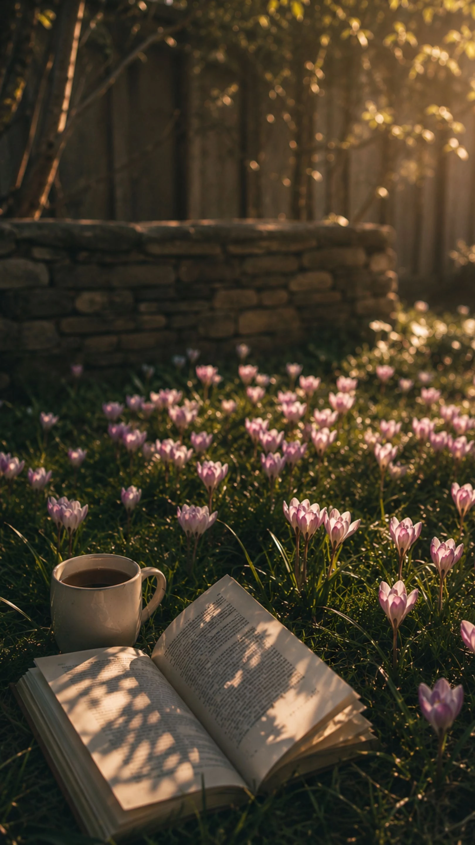 The Reader's Garden Wallpaper Aesthetic 4K